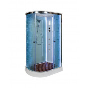 Душевая кабина AvaCan EM1512R LED с гидромассажем и подсветкой 120x80 стекло с узором/хром