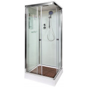 Душевая кабина DTO K409SEL с электрикой 90х90 хром/прозрачное