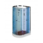 Душевая кабина AvaCan EM1512RN LED с гидромассажем и подсветкой 120x80 стекло с узором/хром