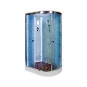 Душевая кабина AvaCan EM1512L LED с подсветкой 120x80 стекло с узором/хром