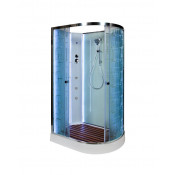 Душевая кабина AvaCan EM1512LN LED с гидромассажем и подсветкой 120x80 стекло с узором/хром