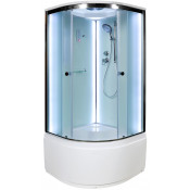 Душевая кабина AvaCan D80SLED 80х80 хром/рифленое