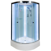 Душевая кабина AvaCan D271SLED 100х100 хром/рифленое