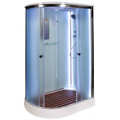 Душевая кабина AvaCan D012SRLED 120х90 хром/рифленое