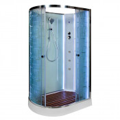 Душевая кабина AvaCan EM1511RN LED с гидромассажем и подсветкой 110x80 стекло с узором/хром