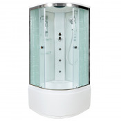 Душевая кабина AvaCan EM5011 с гидромассажем 110x110 стекло с узором/хром