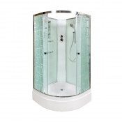 Душевая кабина AvaCan EM3011N 110x110 стекло с узором/хром