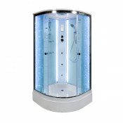 Душевая кабина AvaCan EM2780 LED с гидромассажем и подсветкой 80x80 стекло с узором/хром