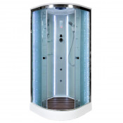 Душевая кабина AvaCan EM2011 LED с гидромассажем и подсветкой 110x110 стекло с узором/хром