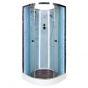 Душевая кабина AvaCan EM2011N LED с подсветкой 110x110 стекло с узором/хром