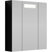 Зеркальный шкаф Vod-ok Мальта 80 с подсветкой черный