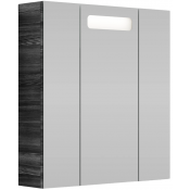 Зеркальный шкаф Vod-ok Мальта 70 лиственница структурная контрастно-серая 64202