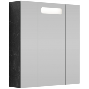 Зеркальный шкаф Vod-ok Мальта 70 мрамор серый