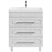 Тумба с раковиной Vod-ok Арабеска 70 белый камень