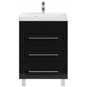 Тумба под раковину Vod-ok Арабеска 60 черный глянец