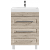 Тумба с раковиной Vod-ok Арабеска 60 дубослив ореховый светлый