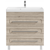 Тумба с раковиной Vod-ok Арабеска 80 дубослив ореховый светлый