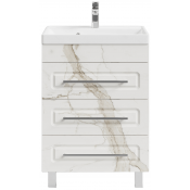 Тумба под раковину Vod-ok Арабеска 60 мрамор белый натур милк