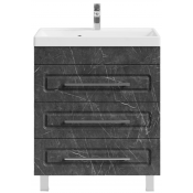 Тумба с раковиной Vod-ok Арабеска 70 мрамор графит