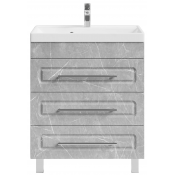 Тумба с раковиной Vod-ok Арабеска 70 мрамор белый