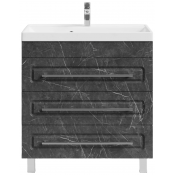 Тумба с раковиной Vod-ok Арабеска 80 мрамор графит софт тач 4044-3