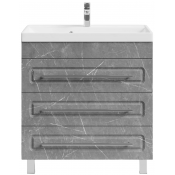 Тумба с раковиной Vod-ok Арабеска 80 мрамор серый