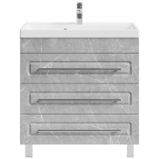 Тумба с раковиной Vod-ok Арабеска 80 мрамор белый