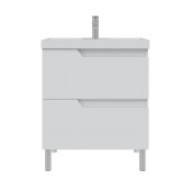 Тумба под раковину Санта Антарес 70 напольный белый глянец (для ум. Астория 70) 700517