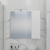 Зеркало-шкаф Санта Антарес 70 белый глянец со светом 700519