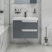 Тумба под раковину Санта Антарес 70 подвесной графит матовый (для ум. Астория 70) 700521