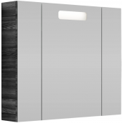 Зеркальный шкаф Vod-ok Мальта 90 лиственница структурная контрастно-серая 64202