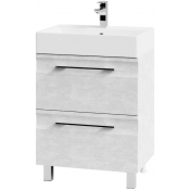 Тумба под раковину Vod-ok Мальта 60 с ящиками белый камень