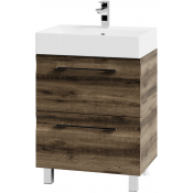 Тумба под раковину Vod-ok Мальта 60 с ящиками, дуб крымский коричневый 131005-9005