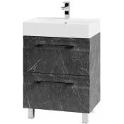 Тумба под раковину Vod-ok Мальта 60 с ящиками мрамор графит