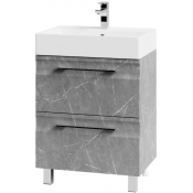 Тумба под раковину Vod-ok Мальта 60 с ящиками, мрамор серый софт тач 4044-1