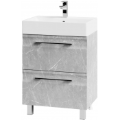 Тумба под раковину Vod-ok Мальта 60 с ящиками мрамор белый