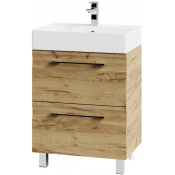 Тумба с раковиной Vod-ok Мальта 60 с ящиками дуб тортуга