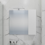 Зеркало-шкаф Альтаир 70 белый глянец со светом 700500