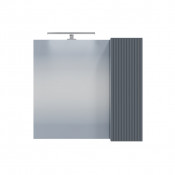 Зеркало-шкаф Альтаир 70 графит матовый со светом 700503