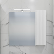 Зеркало-шкаф Юпитер 70 белый глянец со светом 700367