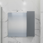 Зеркало-шкаф Юпитер 70 графит матовый со светом 700545