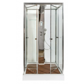 Душевая кабина DTO Z122ESPOOSTEAM 120х90 с паром хром/прозрачное