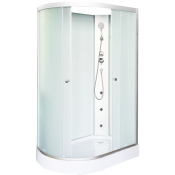 Душевая кабина DTO LM902RNGM 120х80 с гидромассажем хром/матовое