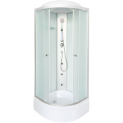 Душевая кабина DTO LM780GM+EL 80х80 с гидромассажем и электрикой хром/матовое
