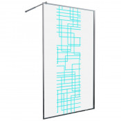 Душевая перегородка DTO LC 100 Chrome стекло с узором/хром