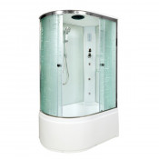 Душевая кабина DTO EM4512RGM+EL 120х80 с гидромассажем и электрикой хром/с рисунком