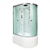 Душевая кабина DTO EM4512LGM+EL 120х80 с гидромассажем и электрикой хром/с рисунком
