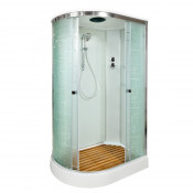 Душевая кабина DTO EM1512R 120х80 хром/с рисунком
