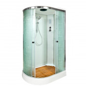Душевая кабина DTO EM1512REL 120х80 с электрикой хром/с рисунком