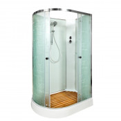 Душевая кабина DTO EM1512RN 120х80 хром/с рисунком